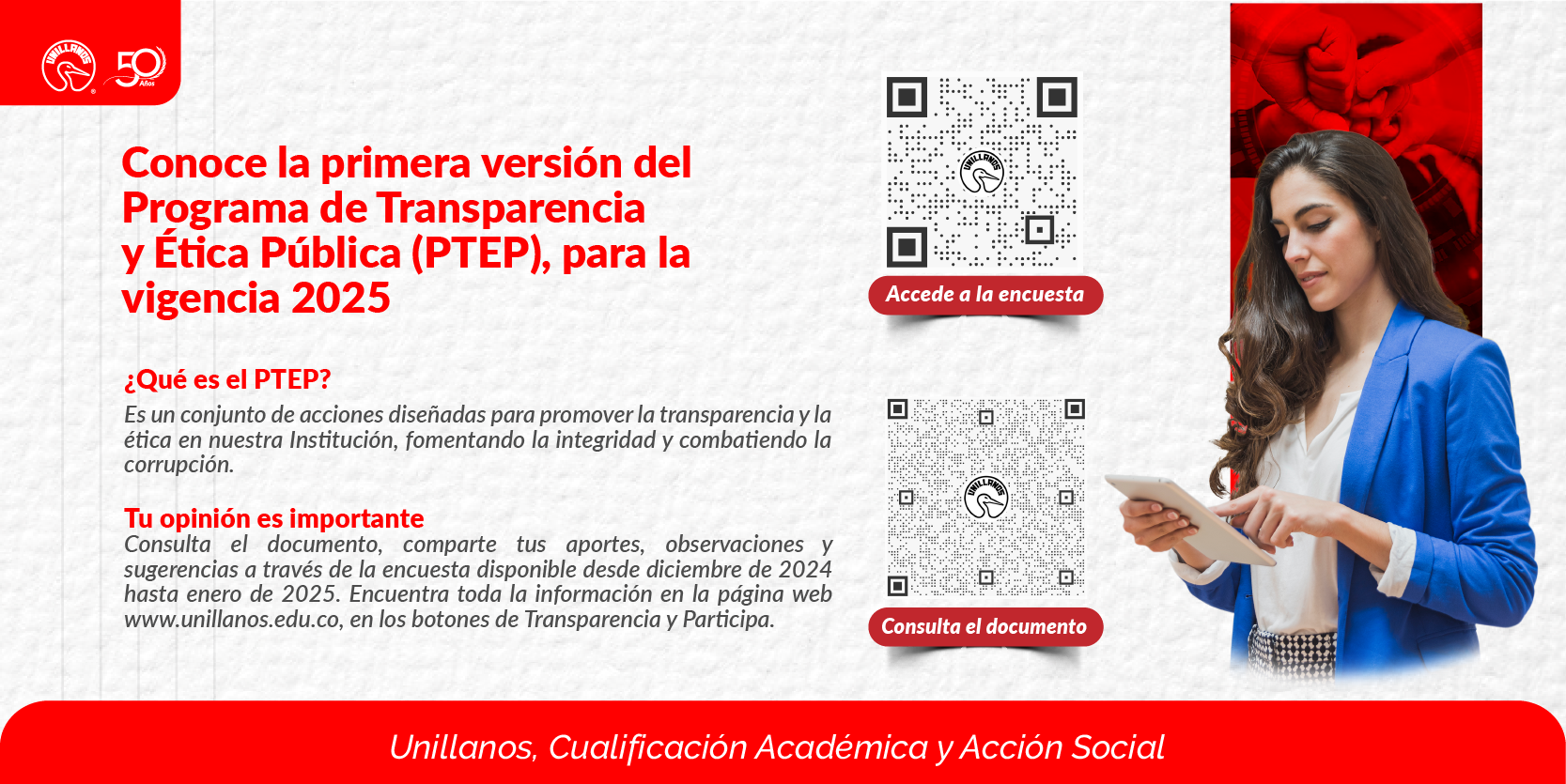 Conoce la primera versión del Programa de Transparencia y Ética Pública (PTEP) para la vigencia 2025