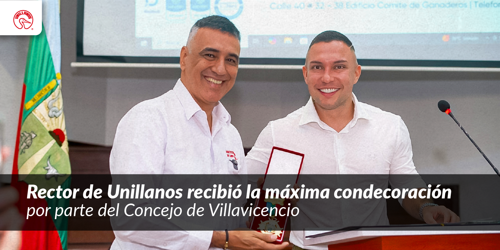 Rector de Unillanos recibió la máxima condecoración por parte del Concejo de Villavicencio